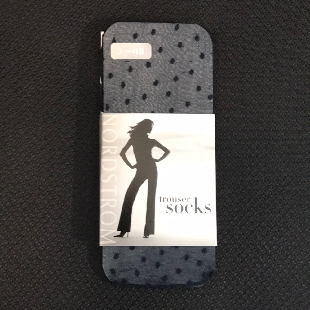 New Trouser Socks - Navy Sheer with Pattern